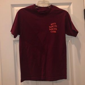 Anti Social Social Club Maroon Tee